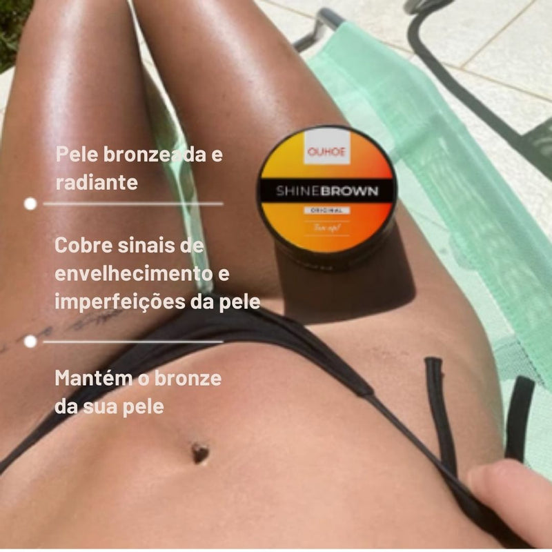 😎👙✨BRONZEADOR SHINE BROWN: O Segredo Para Um Bronzeado Radiante e Natural: Resultados Rápidos e Pele Hidratada 🌞⛱️🌊