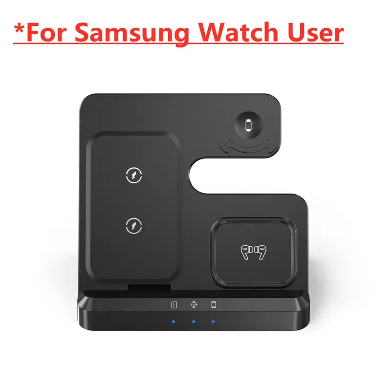 100W 3 in 1 Wireless Charger Stand For Samsung Fold 4 3 S22 Untra Galaxy Watch 5 4 3 Active 2/1 Buds Fast Charging Dock Station